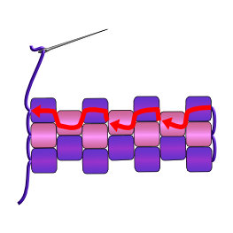 Odd count peyote stitch